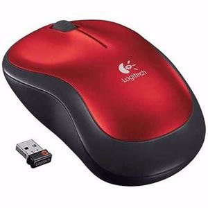 Mouse Logitech Wireless M185 Vermelho 