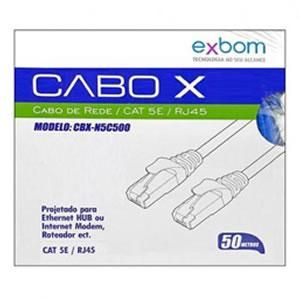 Cabo de Rede Cat5e 50m Exbom Cbx-n5 Cb0411ex 